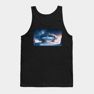 White futuristic house in snowy place Tank Top